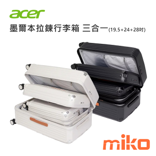 墨爾本拉鍊行李箱 三合一(19.5+24+28吋) 不只可各尺寸收納疊收，居家空間收納更方便，擴充性設計讓整體空間更加彈性。